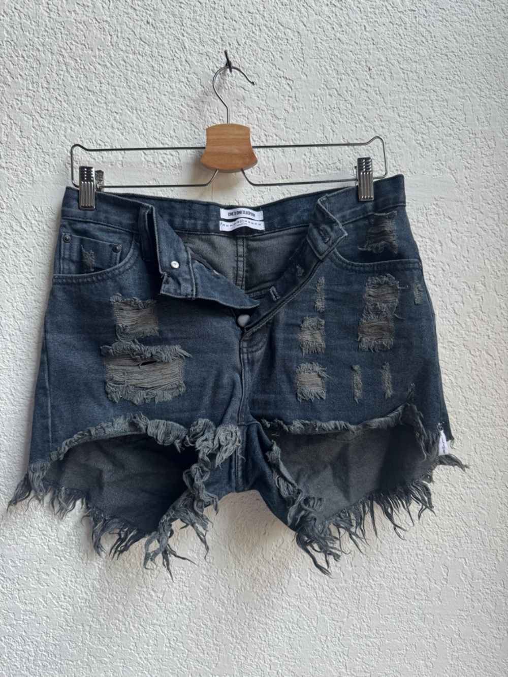 One Teaspoon Bonita High Waist Distressed Denim Cutoff Shorts